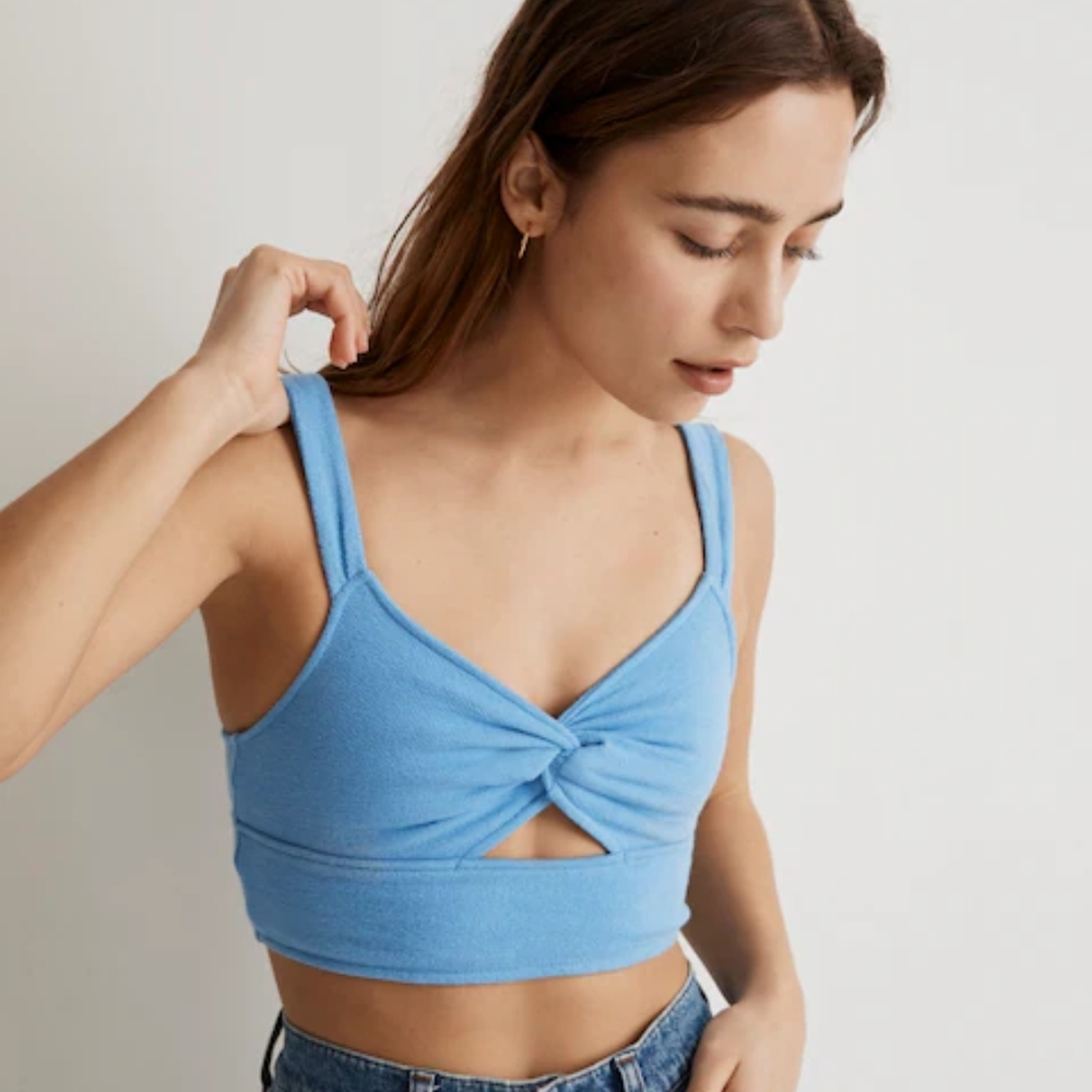 Madewell Twist-Front Crop Top